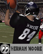 94 Carrier points.  Peak years lost.  Searchers/Intentional Groundlings/Rookies/East Side '94-'98 (88).  Polar Bears '99-'01 (6).  First Game/Best Game:  Moore came into the league in '91 so like many suffers from the "lost years."  His first RECORDED game is 1/97.  He scored 6 to lead the Rookies past the Cobras, 35 - 27. First Season/Best Season: 1994, 33 points, still a franchise record.  Post Season  Moore played on some of the most dismal teams in the league and as such left NO post season marks of note.