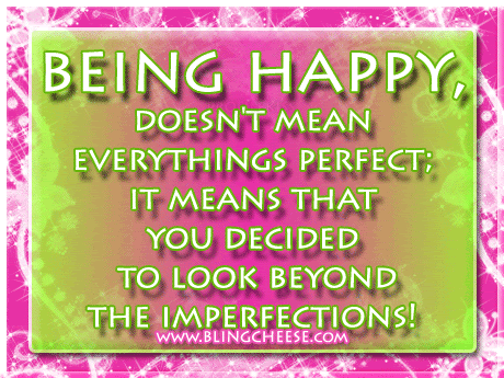 being happy