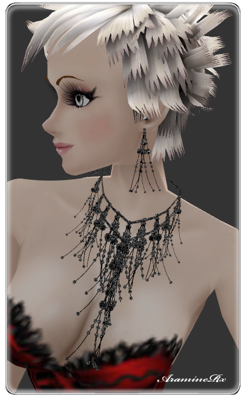 Black Diamond Necklace & Earrings