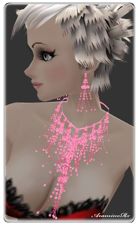 Pink Diamond Necklace & Earrings