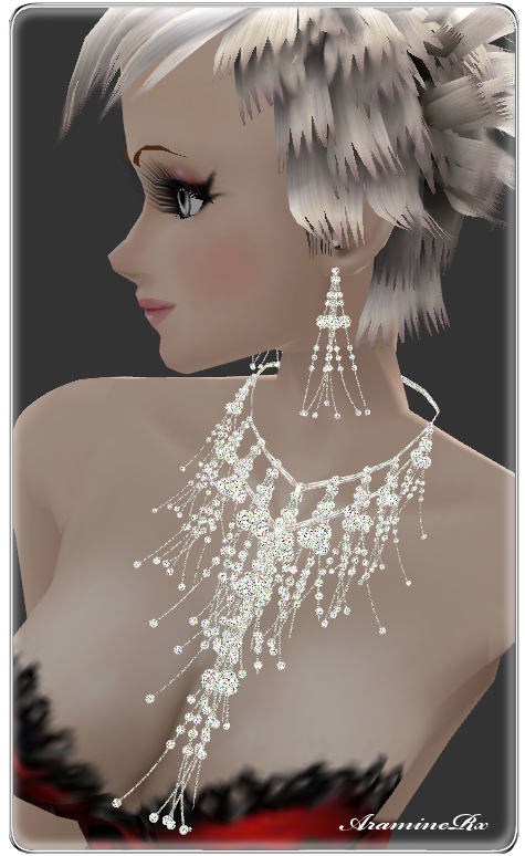 White Diamond Necklace & Earrings