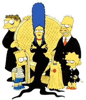 Os Simpsons em versão Família Addams