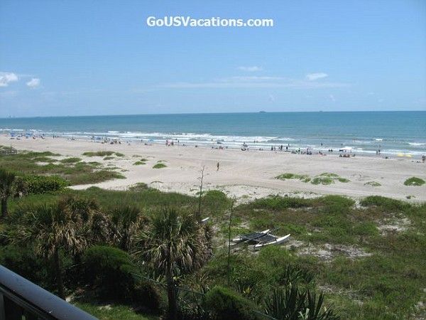 Cocoa Beach Florida - Atlantic Ocean Beach from Condo Balcony