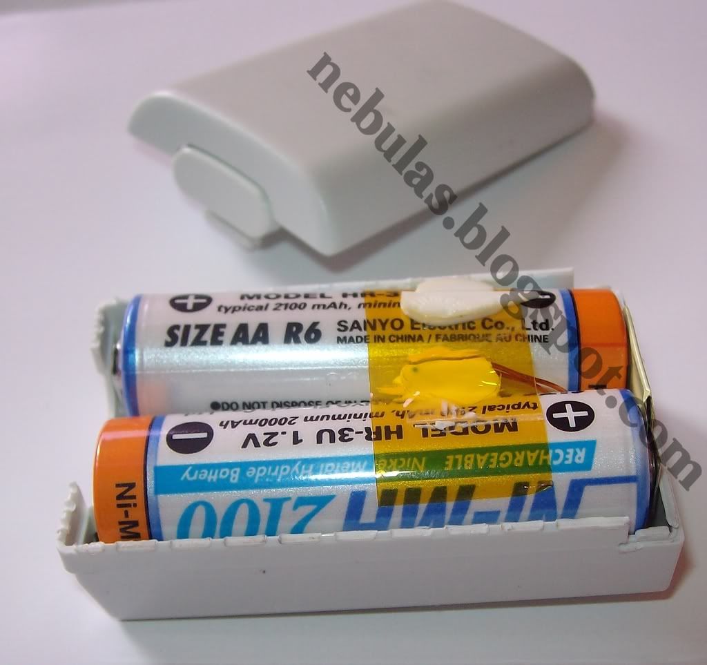 Batteries in casing