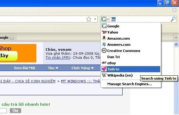 Thêm tinhte.com vào search engine của FF3