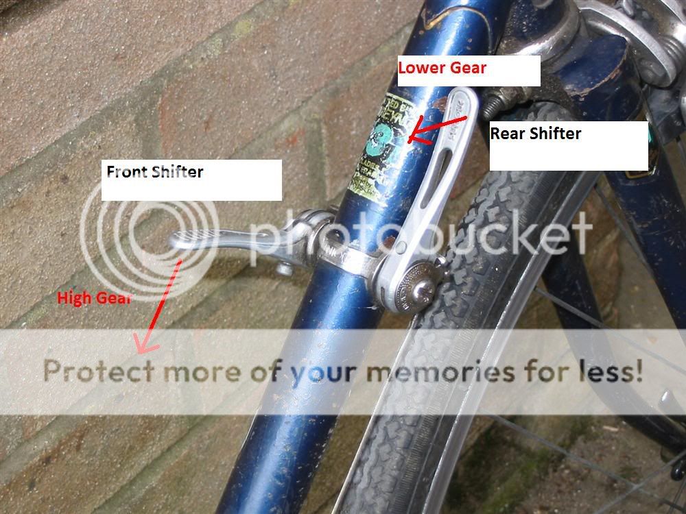 road bike downtube shifters