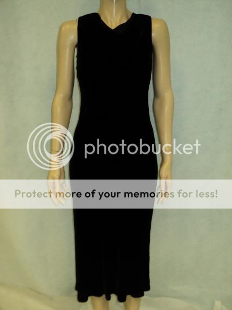 EILEEN FISHER Black Velvet Elegant Dress Petites Sz PP  