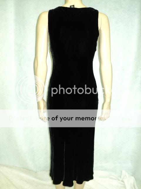 EILEEN FISHER Black Velvet Elegant Dress Petites Sz PP  
