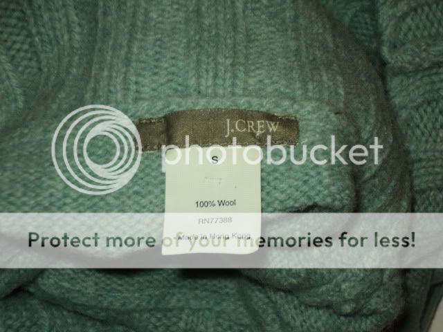 Womens J. CREW Light Green Turtleneck sweater Sz SMALL  