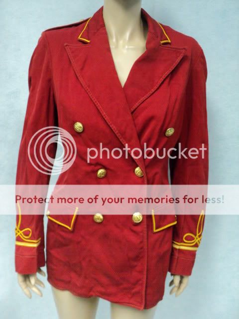 Vtg MARCHING BAND Costume cosplay Jacket Blazer Sz S retro  