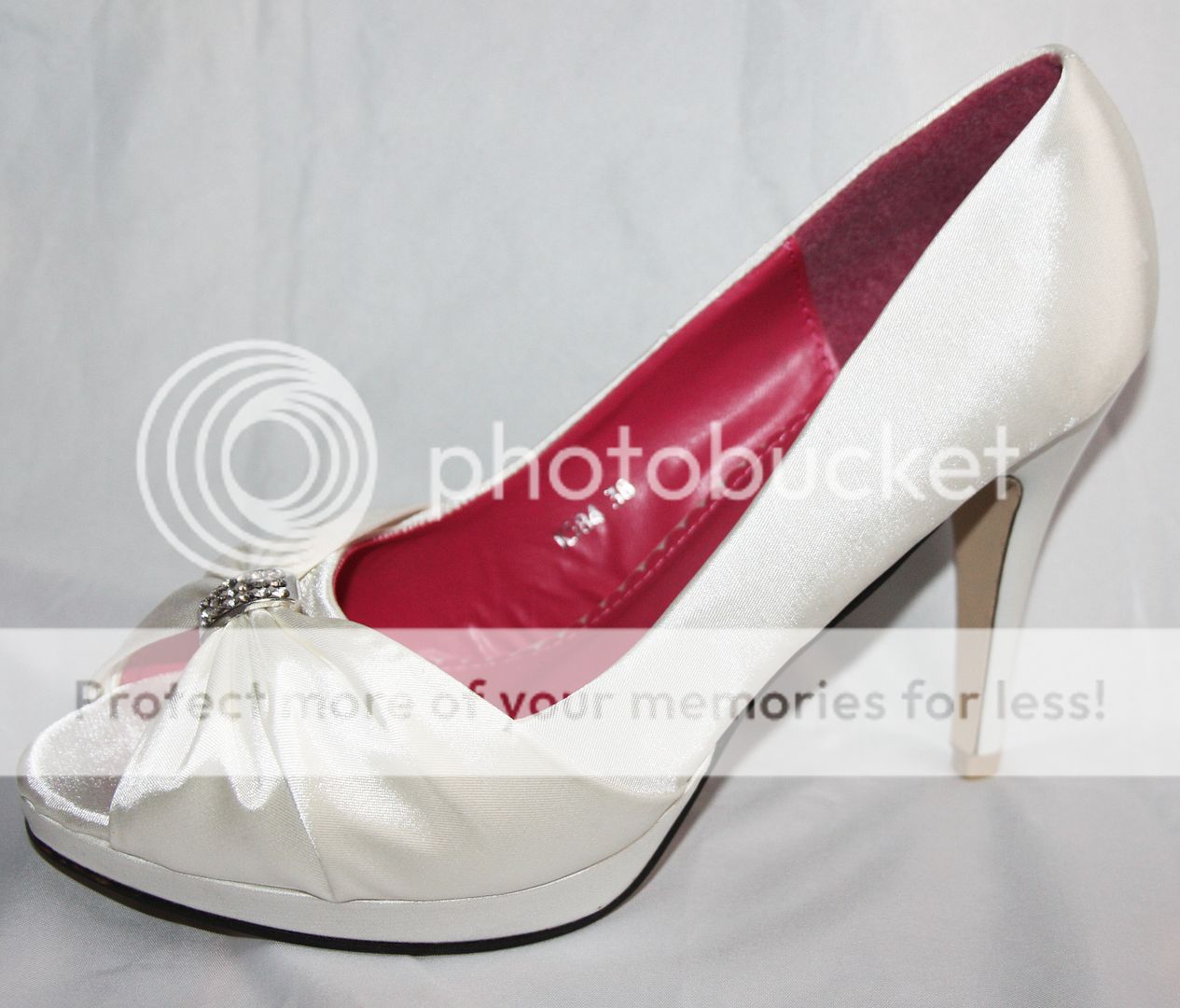 BRAUTSCHUHE PEEP TOE CREME WEISS BZW. IVORY K584