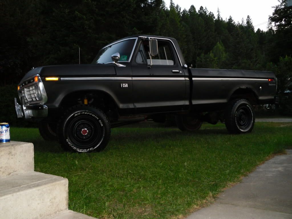 Satin black ford truck #10