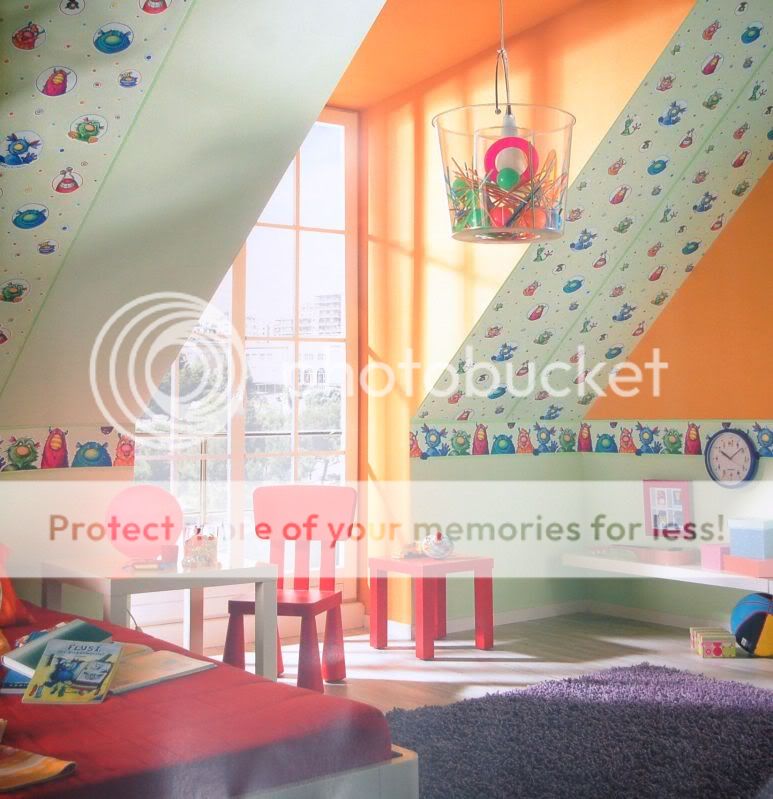 Tapeten Kinderzimmer Rasch Kids Club Flusi Sockenmonster 759242 2012