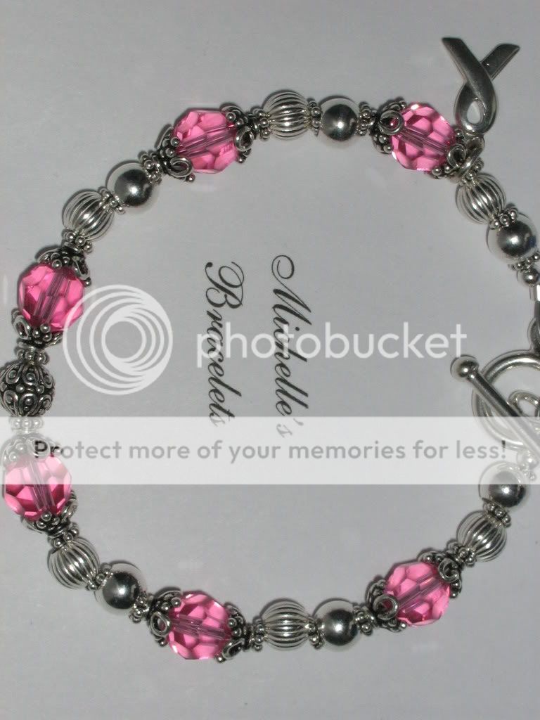 Breast Cancer Survivor Awareness Swarovski Bracelet  