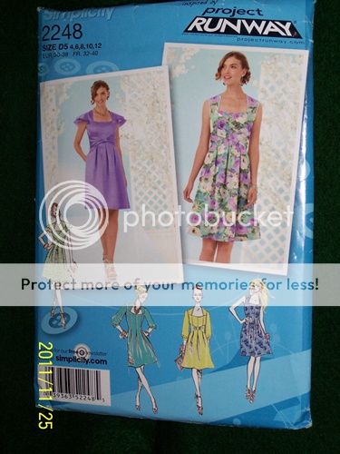 Simplicity Pattern 2248P5 /2248D5 Project Runway Misses Dress NIP 